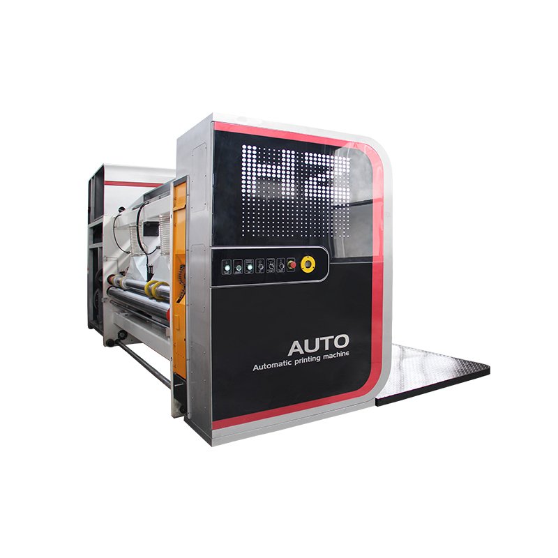 Full Automatic Corrugated Cardboard Creasing Slotting Die-Cutting Machine with 4-Color Flexo Ink Printing for Carton Box Making