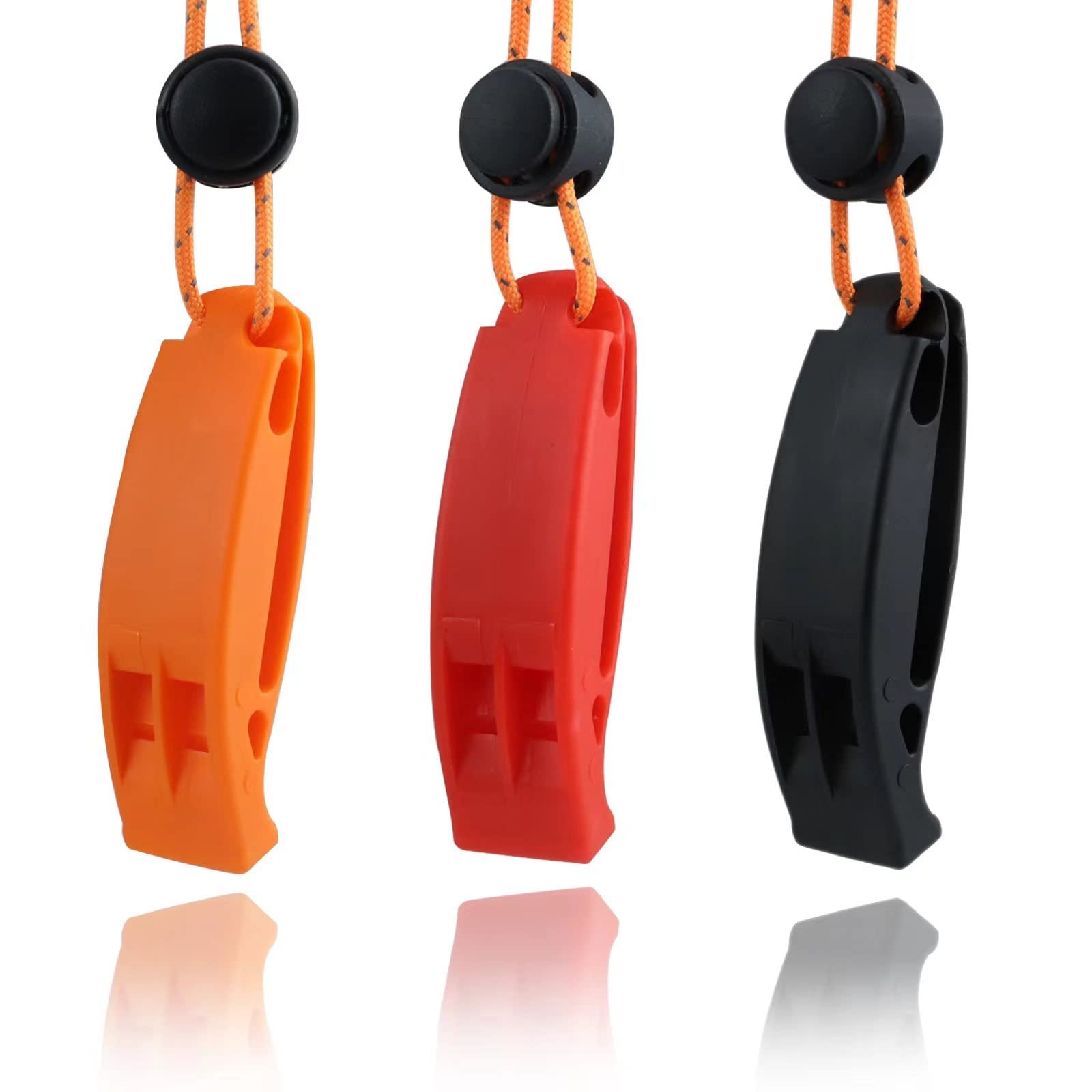 Loud Shrill Orange ABS Plastic Life Vest Jacket Emergency Whistle Hiking For Personal safety