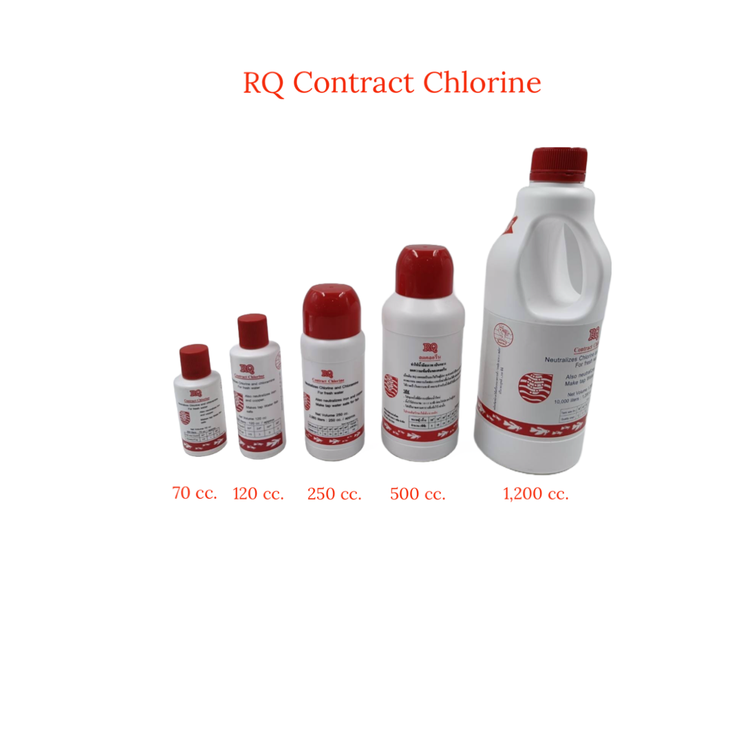 RQ Contract Chlorine Product 120ml Plastic Neutralizer for Fresh Water Fish Removes Chlorine and Chloramine Dozen Pack