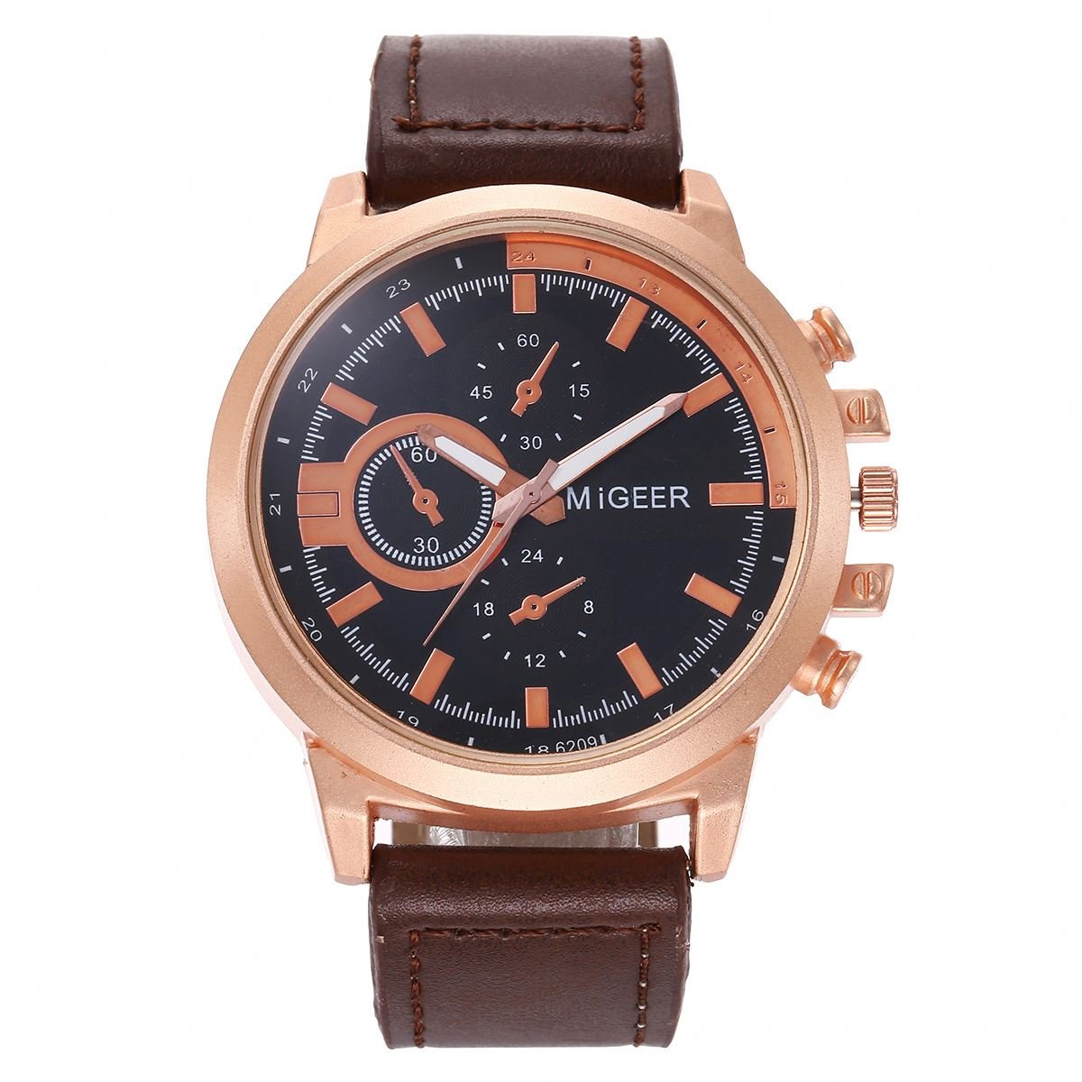 2024 Hot Christmas Gifts Belt Wallet Keychain Large Dial Quartz Watch Pen Watch 5pcs/set Boutique Gift Set