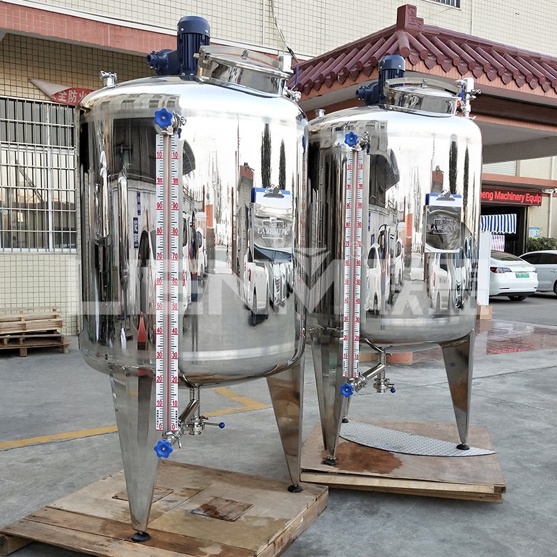 Electric Stirring Chemical Mixing Machine Perfume Storage Tank Soap and Detergent Making Machine Factory Price 100l Wood Case