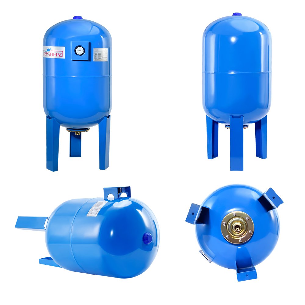 Manufacturers can Customize 100L 10bar Vertical Air Compressor Receiver Pressure Carbon Steel Water Supply Stabilizing Tank