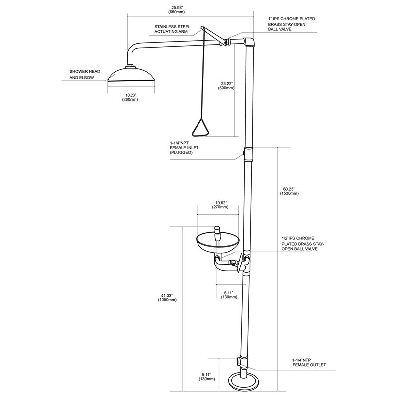 Wholesale Industrial SS Combination Eyewash safety Shower equipment emergency eyewash stations