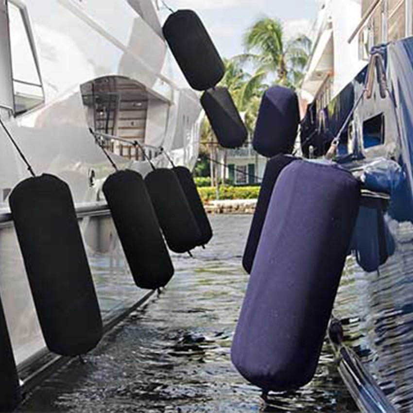 EJIA Customized Size Black PVC Inflatable Marine Buoy Boat Bumper Fenders