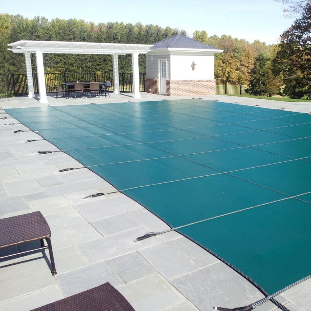 High Quality Polypropylene Swimming Pool Safety Cover PP Green Mesh Solid Pool Cover for Home