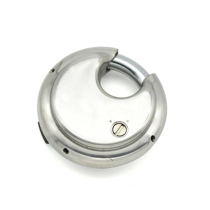 XK2201 special moon circle shape 304 stainless steel thickness discus padlock brass cylinder lock