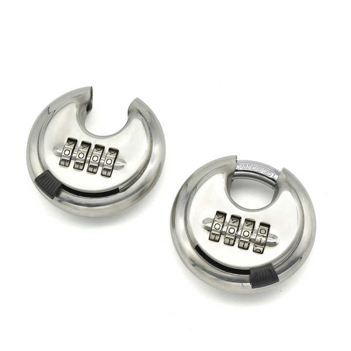 XK2201 special moon circle shape 304 stainless steel thickness discus padlock brass cylinder lock