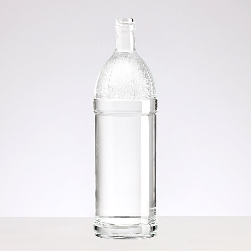 Factory direct sales wholesale customized logo empty glass wine bottle beverage bottle water bottle with lid