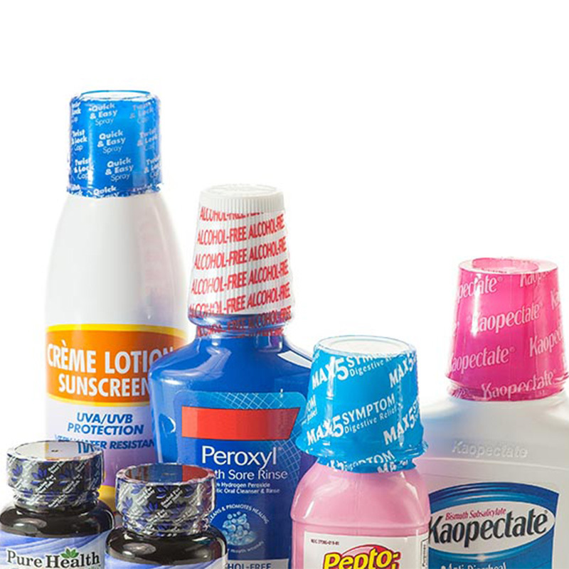 Factory Custom Design Heat Shrink Sleeves Labels for mineral water wine Bottle Cans Wrap Lids Jar Cap Safety Labels