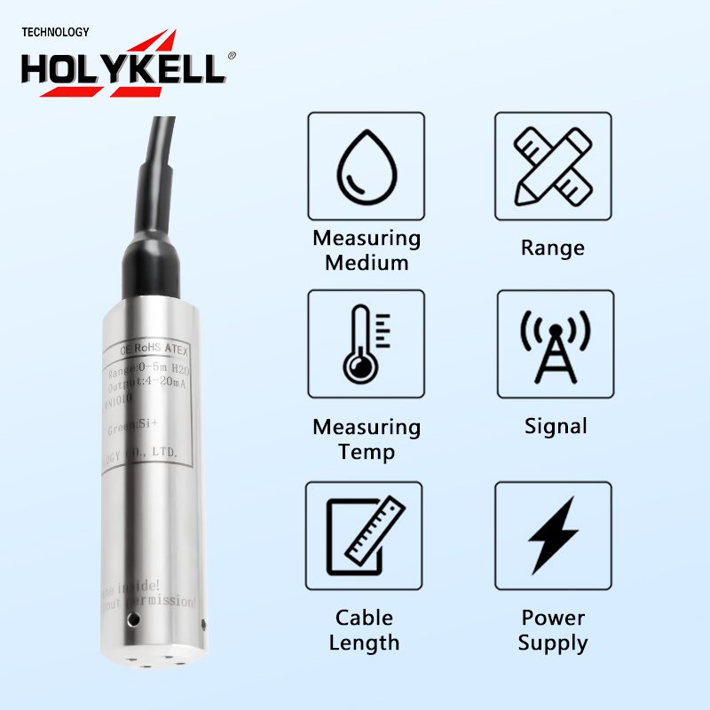 420ma 0545v Deep Well Borehole Water Depth Meter Hydrostatic Liquid Stainless Steel Submersible Level Probe Sensor For Tank