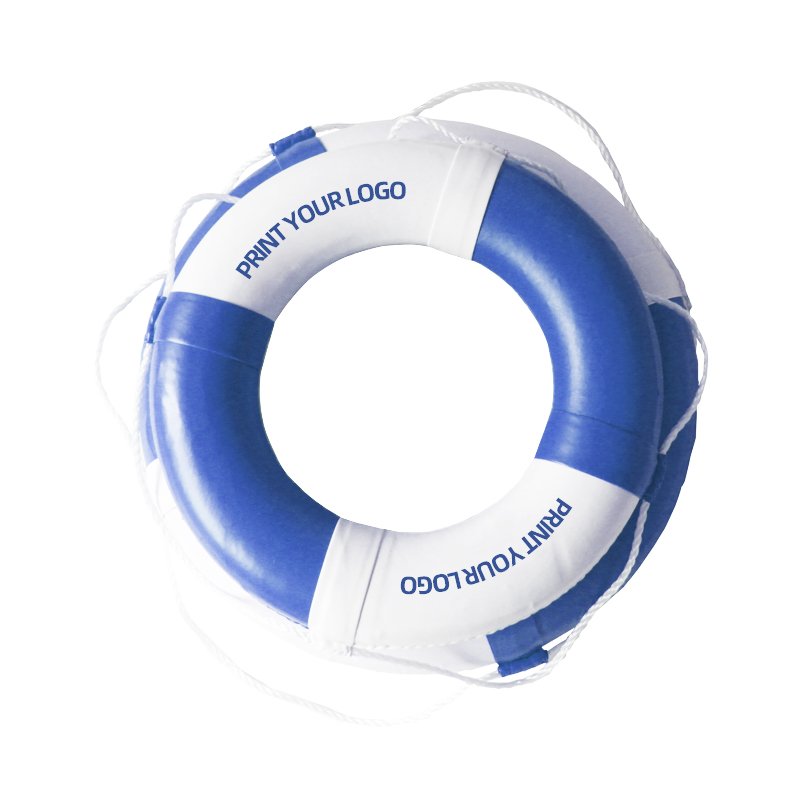 Manufacture lifesaving Swimming Pool Water Park Safety Product Blue White Life Buoy Ring