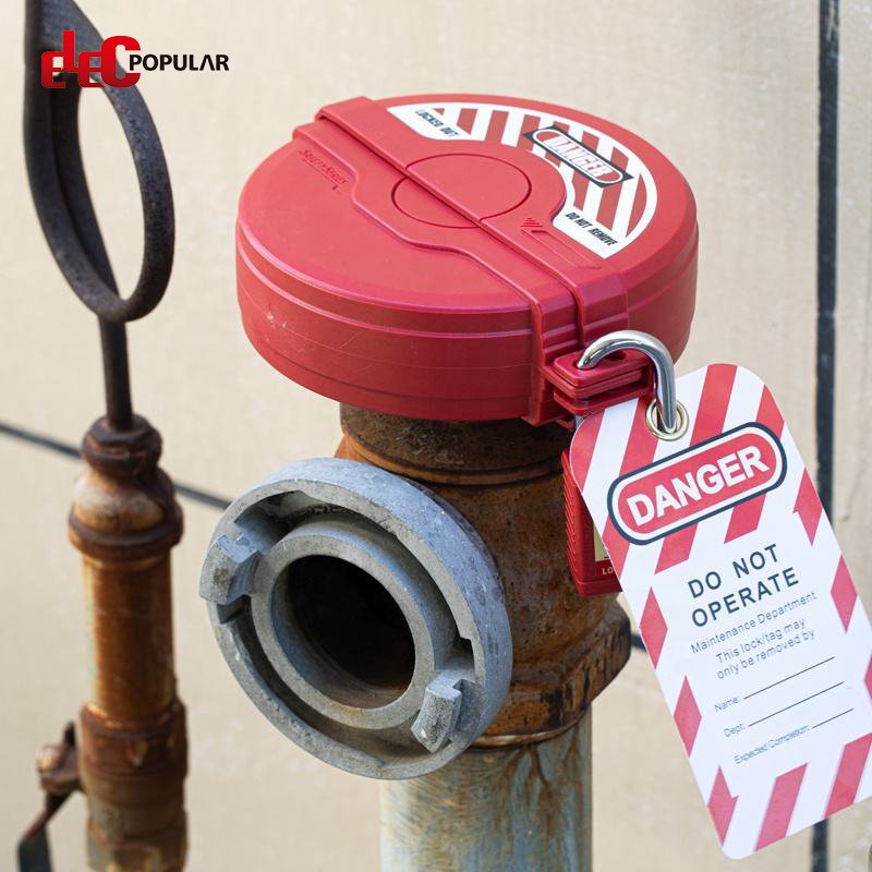 Elecpopular 25mm 600mm Red Industrial Safety Gate Valve Lockout Foldable Rotating with 2-4 Padlocks Hole Popular Locks Product