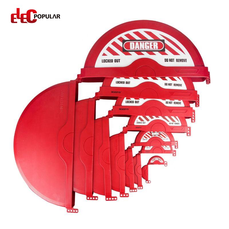 Elecpopular 25mm 600mm Red Industrial Safety Gate Valve Lockout Foldable Rotating with 2-4 Padlocks Hole Popular Locks Product