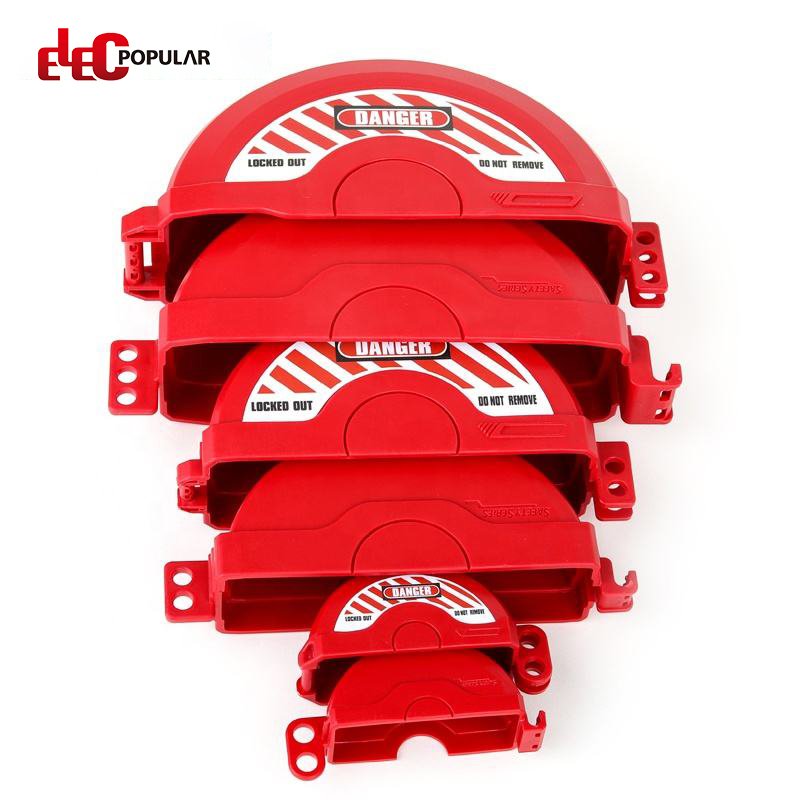 Elecpopular 25mm 600mm Red Industrial Safety Gate Valve Lockout Foldable Rotating with 2-4 Padlocks Hole Popular Locks Product