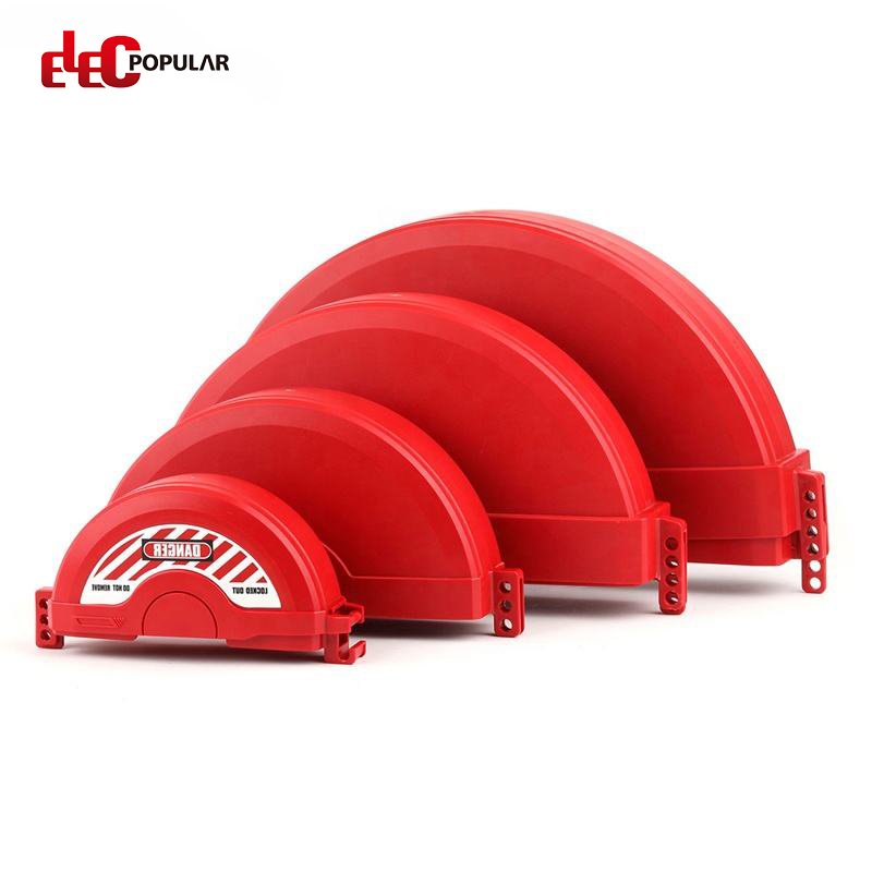Elecpopular 25mm 600mm Red Industrial Safety Gate Valve Lockout Foldable Rotating with 2-4 Padlocks Hole Popular Locks Product