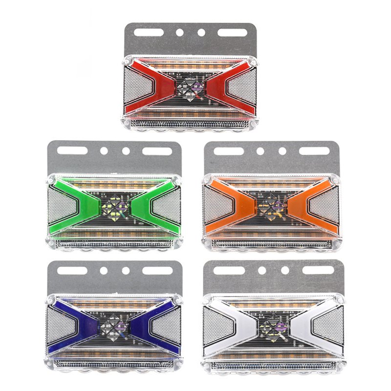 24VLED truck side light running water stroboscopic semi-trailer waist light turn signal safety signal warning light