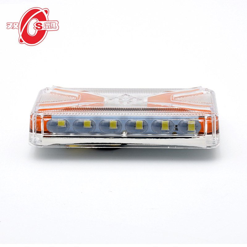 24VLED truck side light running water stroboscopic semi-trailer waist light turn signal safety signal warning light