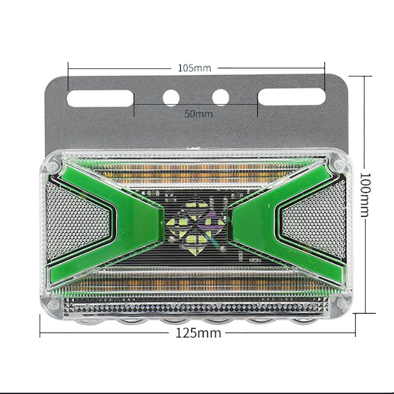24VLED truck side light running water stroboscopic semi-trailer waist light turn signal safety signal warning light