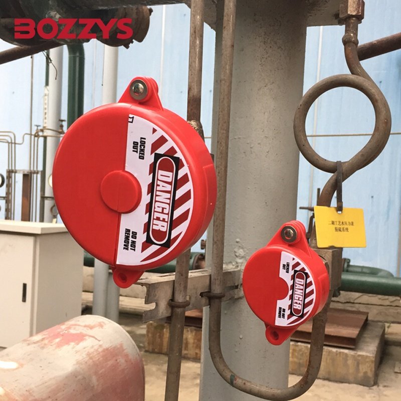 BOZZYS Loto 254-330MM Industrial Safety Rotating Standard Gate Valve Lockout Devices for Industrial Lockout Tagout
