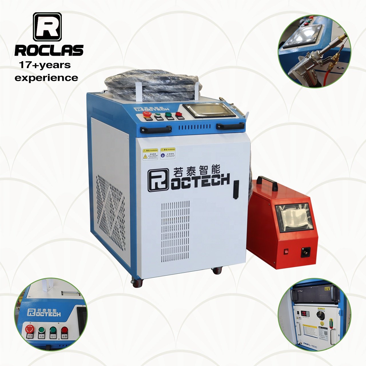 Roclas China Manufacturer First choice for home use and factory use Hand Held Laser Welder portable 1500W Laser Welding Machine