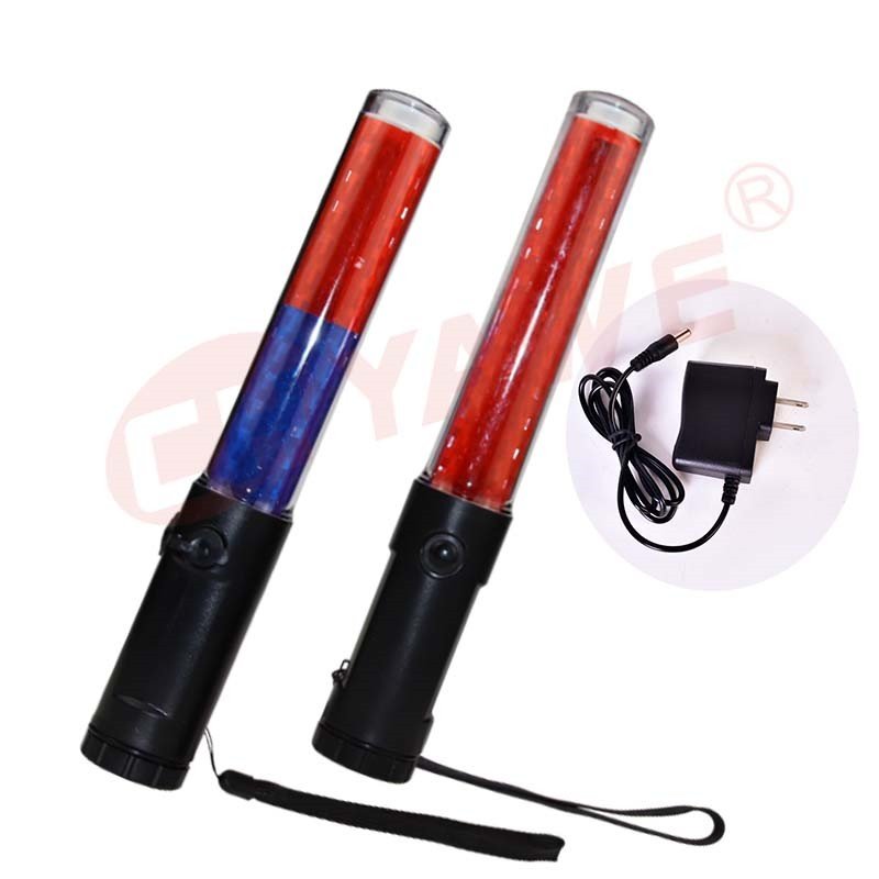 Rechargeable LED Traffic Wand with Waterproof Safety Plastic Handle Airport Baton Traffic Warning Product