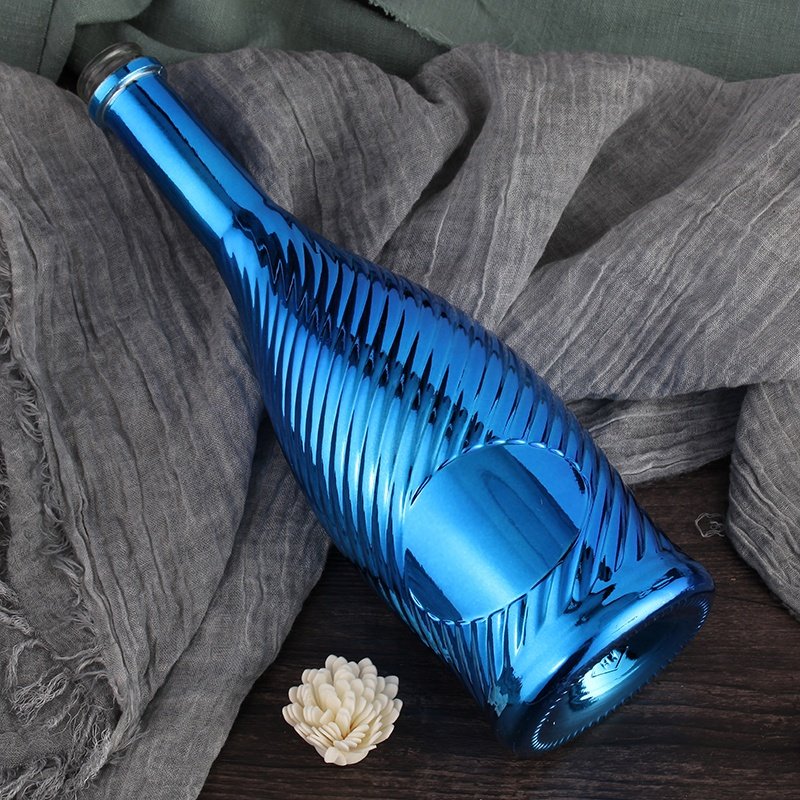 750ml color bottle of champagne Customized clear green mini small empty wine champagne glass bottles wholesale