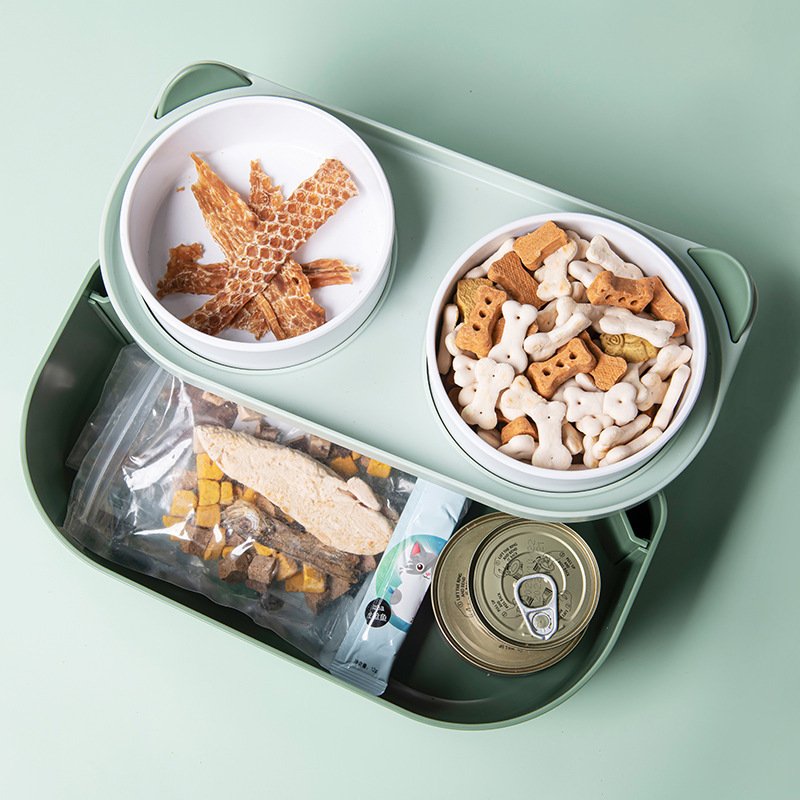 High-quality Pet Bowl with Storage Melamine Dog Bowls Elevated Cat Bowl