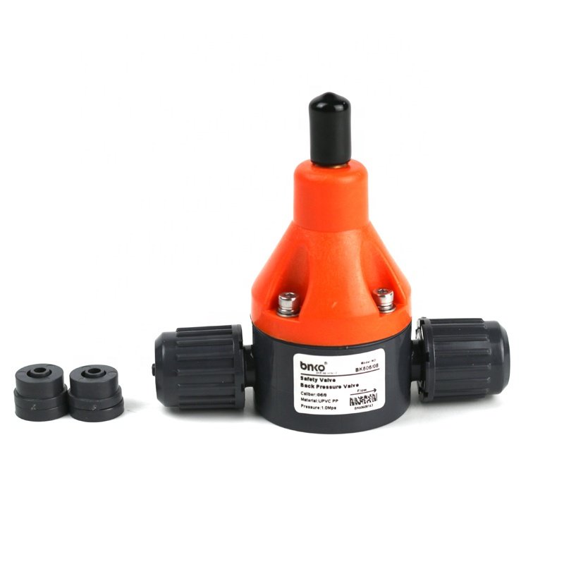 DN15-65 Hose Back Pressure Safety Relief Valve For Dosing Metering Pumps