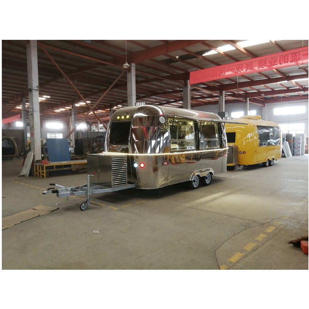 Hot Dog Pizza Cafe Gelato Vending Food Cart Mobile Fast Airstream Camping Food Trailer Churros Stainless Steel Customized N/A