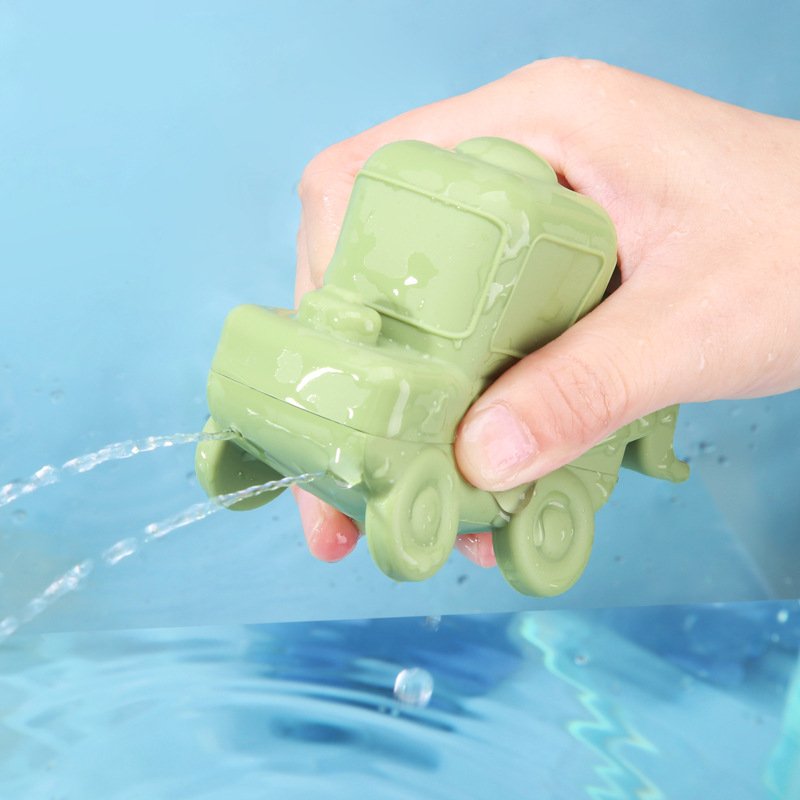 Bpa Free Kid Beach Sand Summer Water Baby Toy 6-12 Months Shower Soft Silicone Engineering Car Baby Bath Toy Sets Products