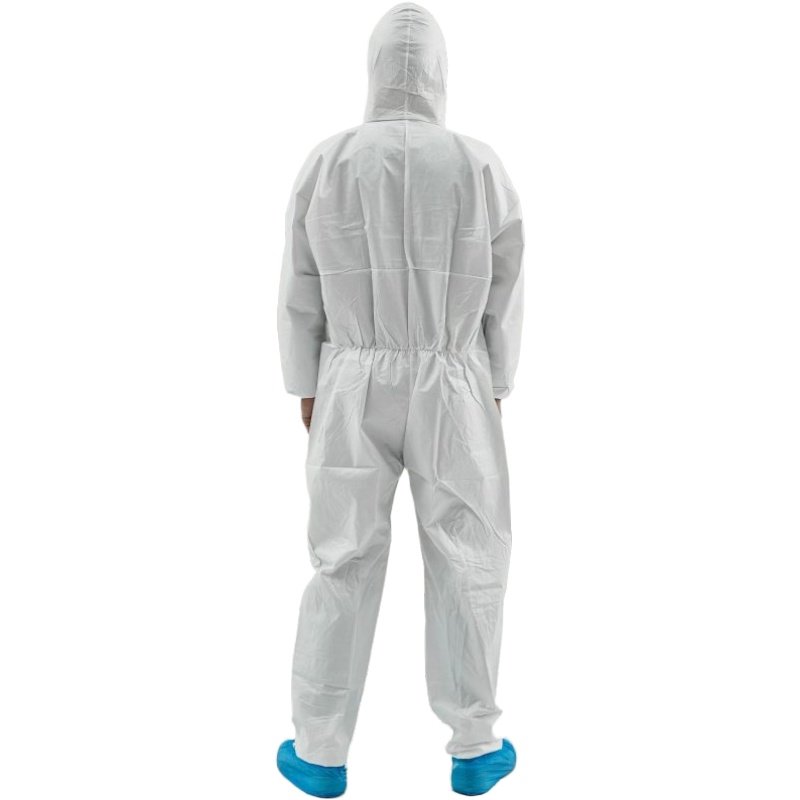 White Color Waterproof Type 5 6 Disposable coveralls Clothing Safety Hazmat Suit