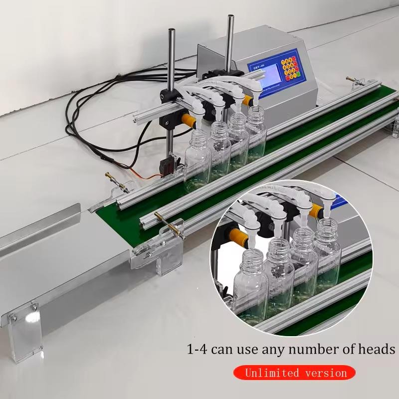 Multi-Head Peristaltic Diaphragm Pump Water Drinks Wine Liquid Essential Oil Juice Perfume Bottle Filling Machine With Conveyor