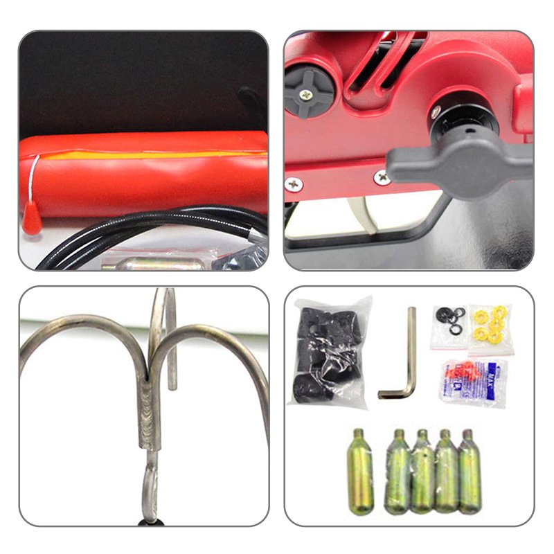 Portable life saving throwing device for water rescue and amphibious life saving thrower