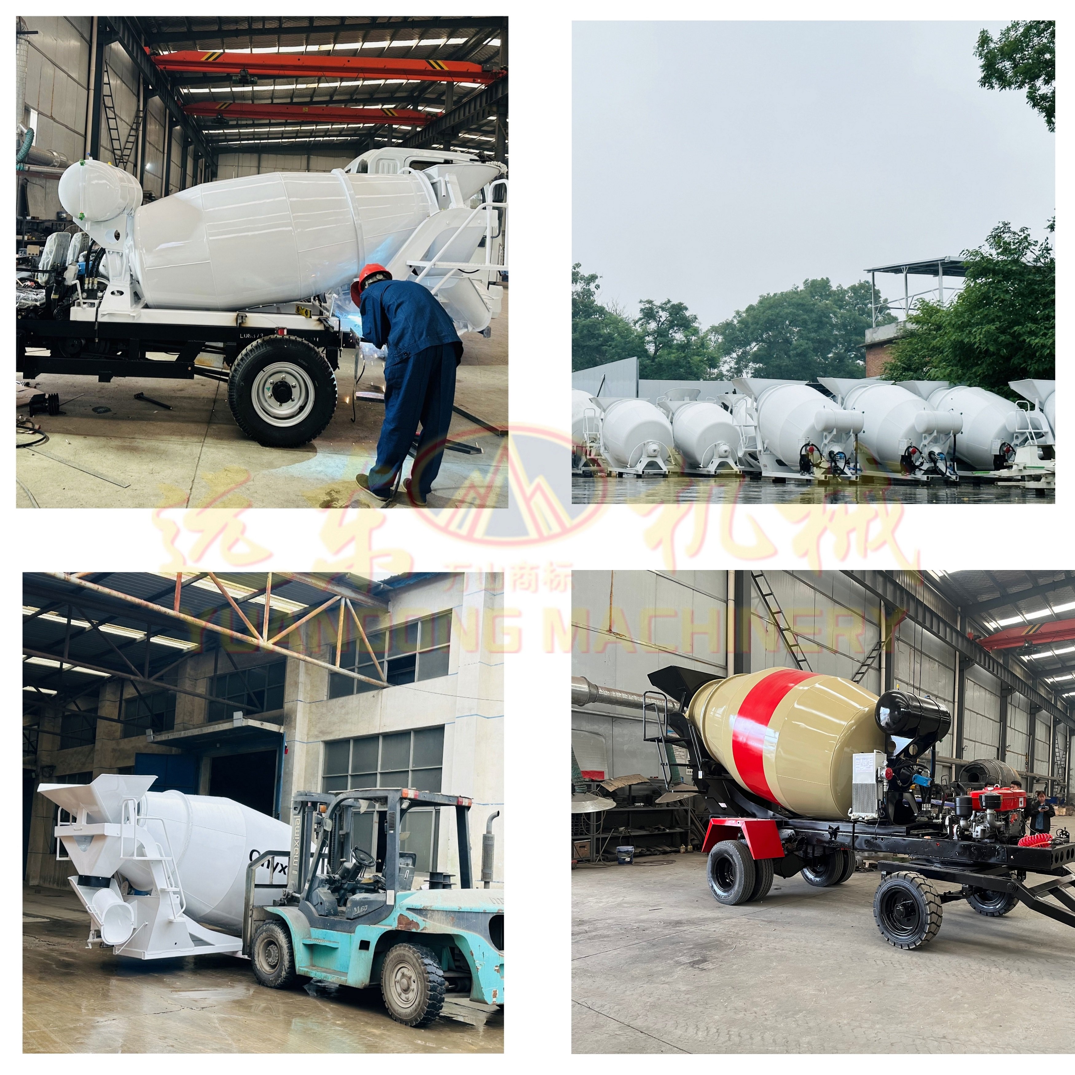Customized Mobile Concrete Mixer Stirring Drum Diesel Gasoline Engine Cement Truck Mixer For Sale