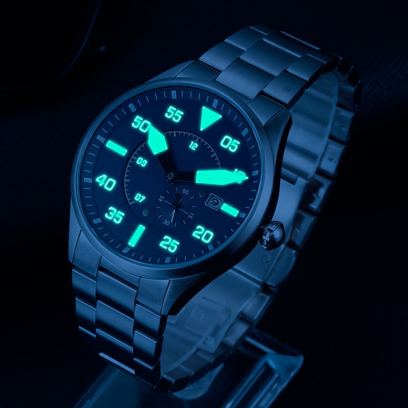 Hot New Products 316L Stainless Steel Elegant Men'S Mechanical Watches With Luminous Hands And Roman Numerals