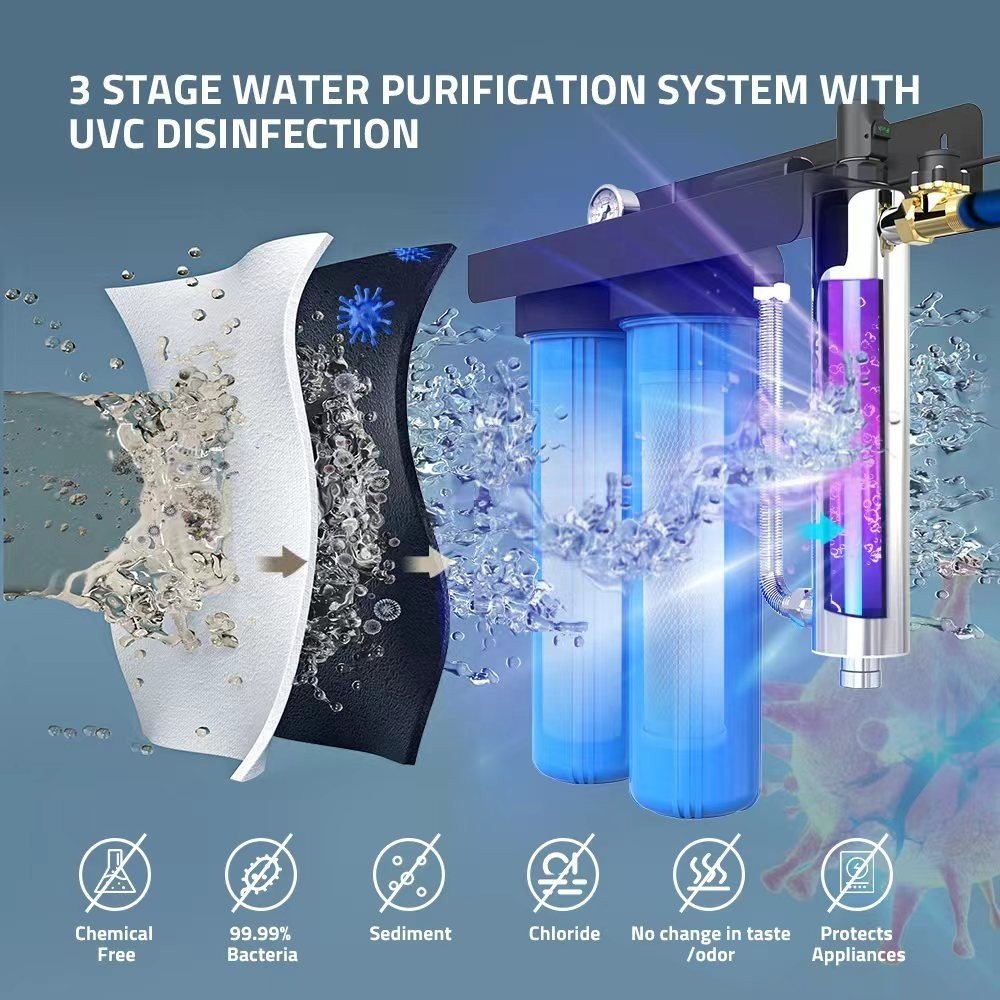 48W 20GPM Whole House Drinking Water Treatment Unit Drinking Water Purification System Safeguard Water Safety