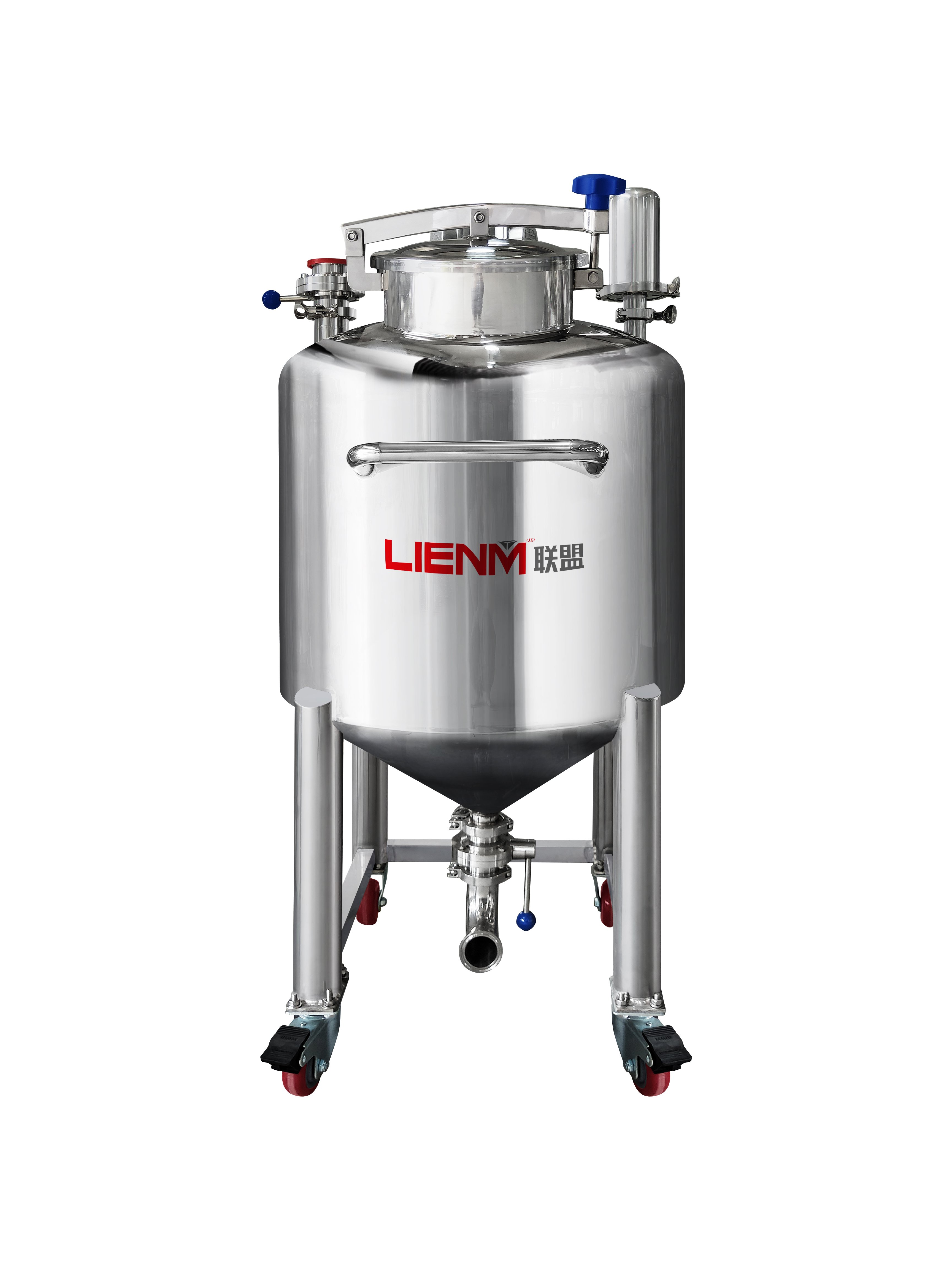 Factory Customized Homogenizer Liquid Fertilizer Storage Tank with Agitator Mixing Tank Steel 100l 200l Cosmetic Machine