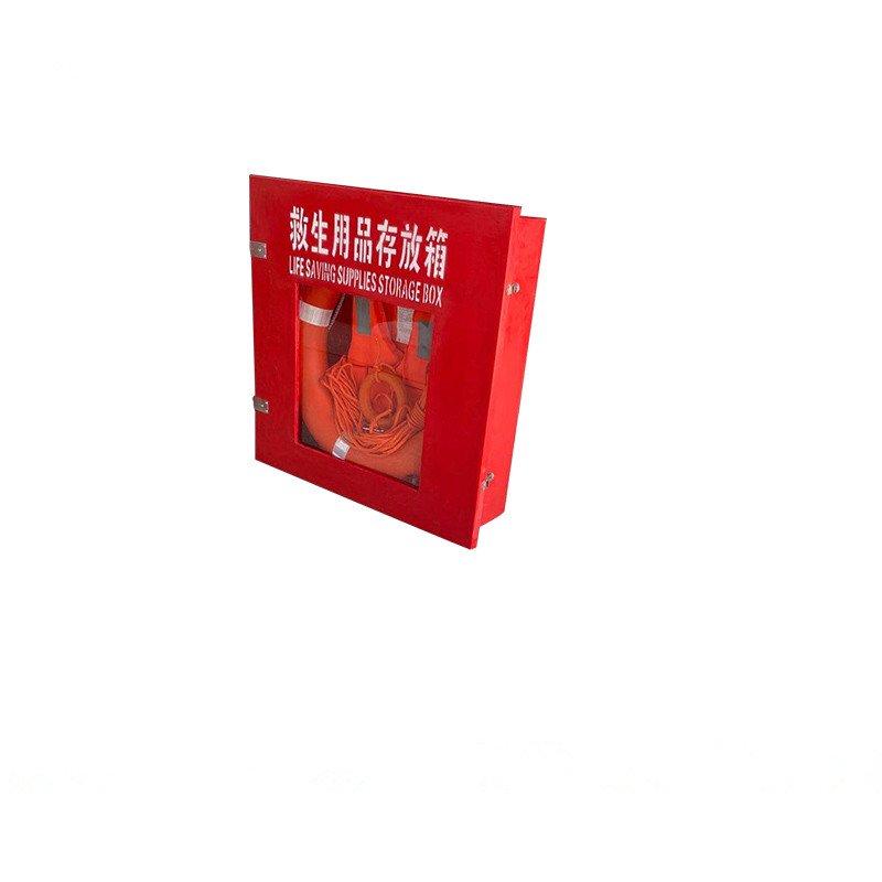 Wholesale red Fiberglass lifesaving rescue equipment life buoy ring storage box