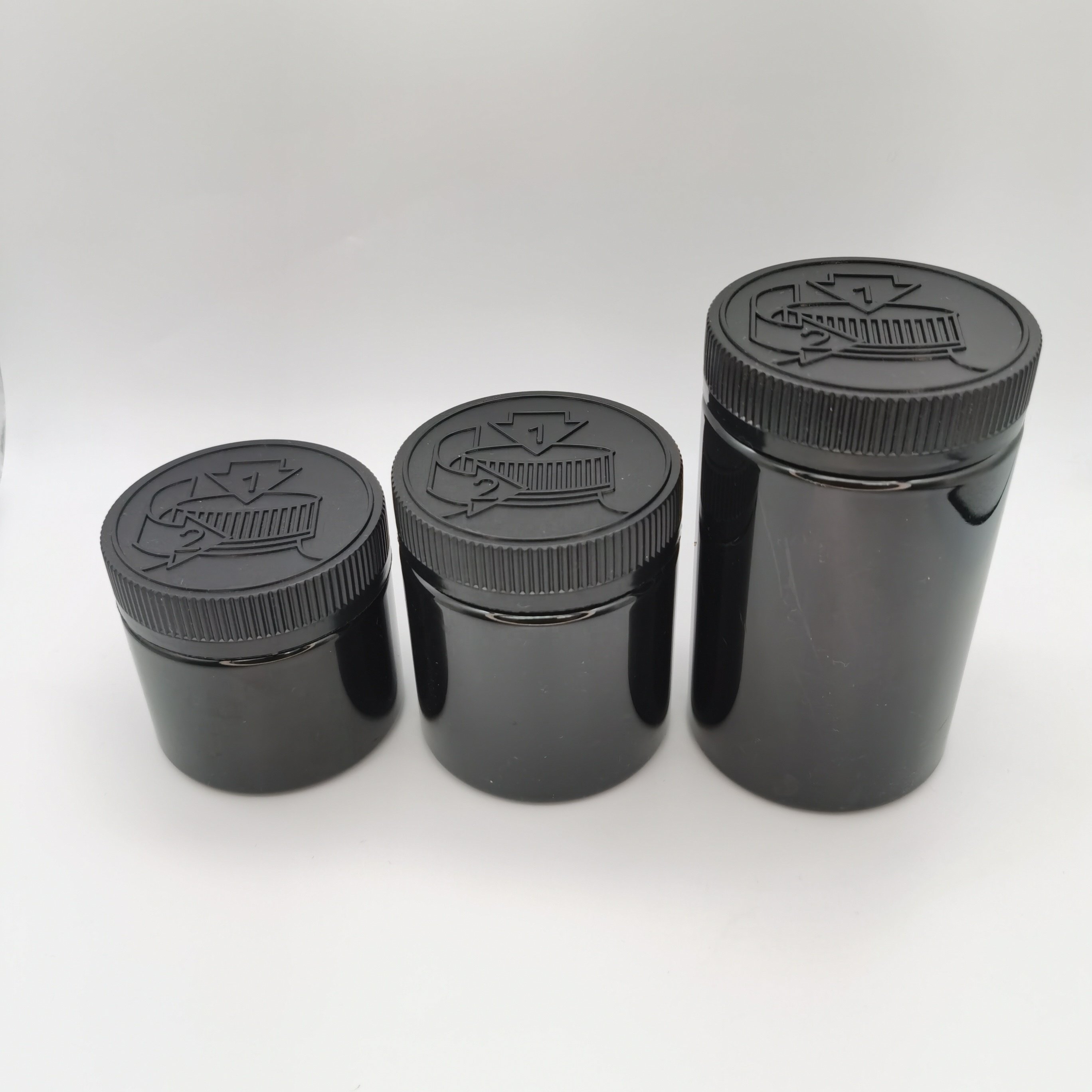 40dram 60dram 90dram Wide Mouth plastic PCR jar with Plastic child safety cap 150g 210g 350g lids bottle caps closures