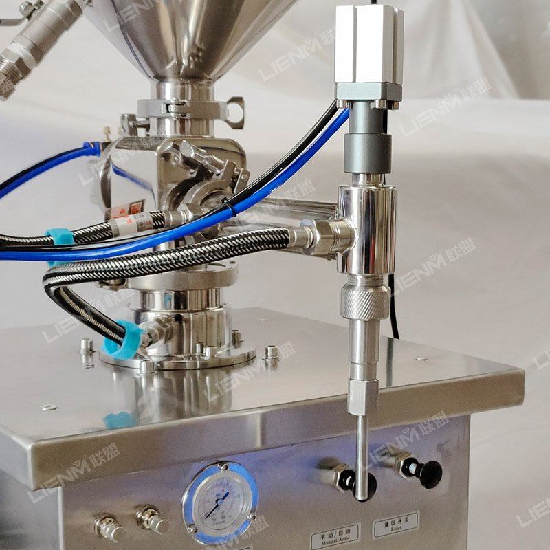 Best Price Manual Thick Paste Filling Machine 1000ml with Heating Mixing Hopper Small Plastic Bag Packets Liquid Filling Machine