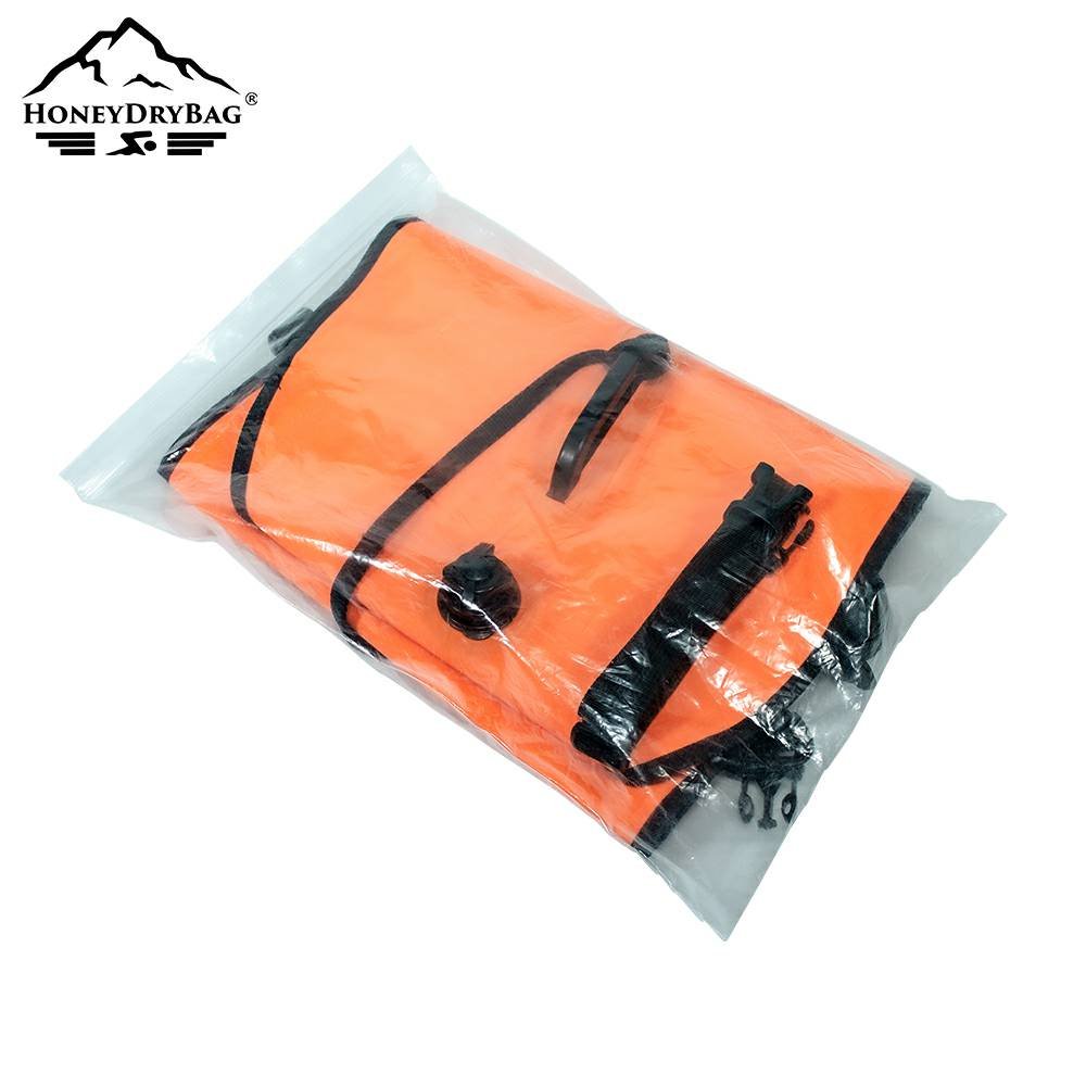 Waterproof buoy with removable open water swimming pool safety flotation device with belt
