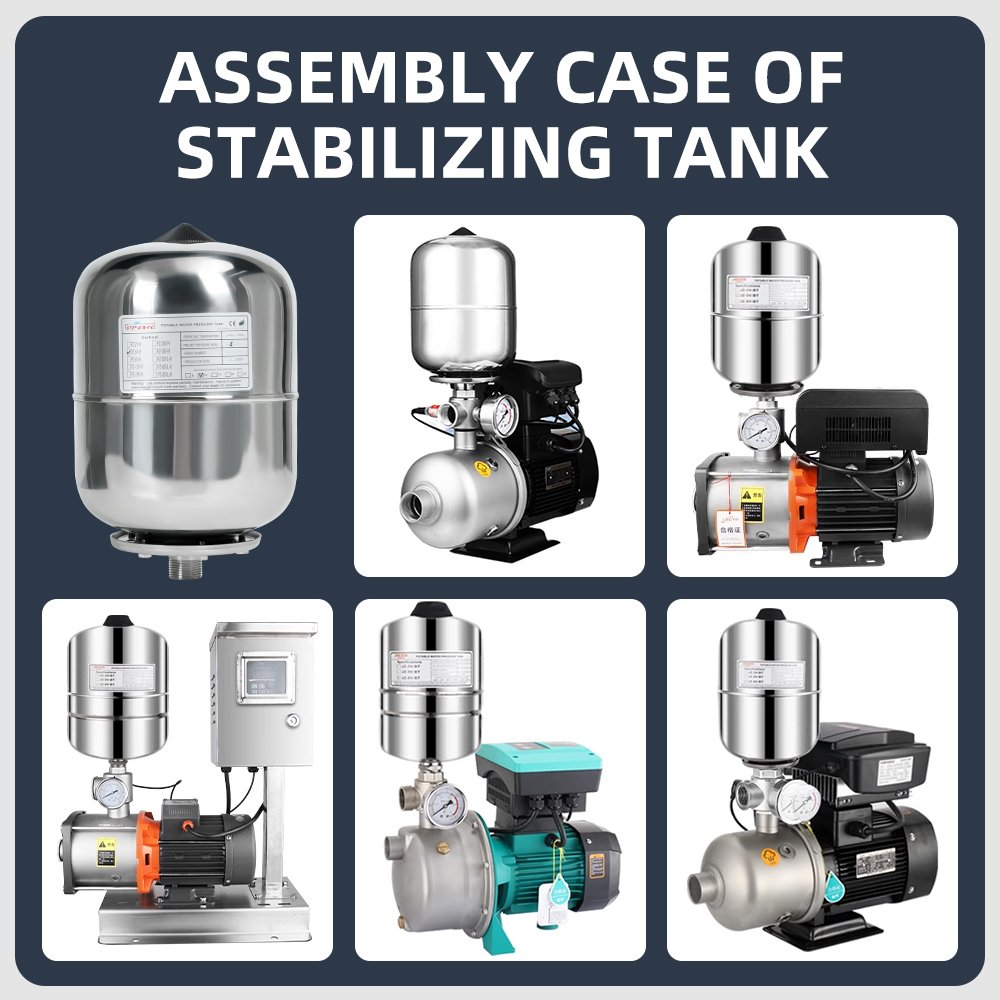 Manufacturers can Customize 50L 10kg Vertical Air Compressor Receiver Pressure Stainless Steel Water Supply Stabilizing Tank