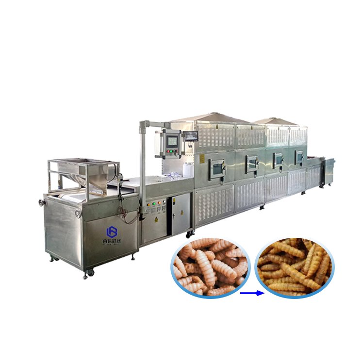 Commercial Microwave Dryer Oven For Insects Worms Dehydrator Machine For Black Soldiers Fly Larvae