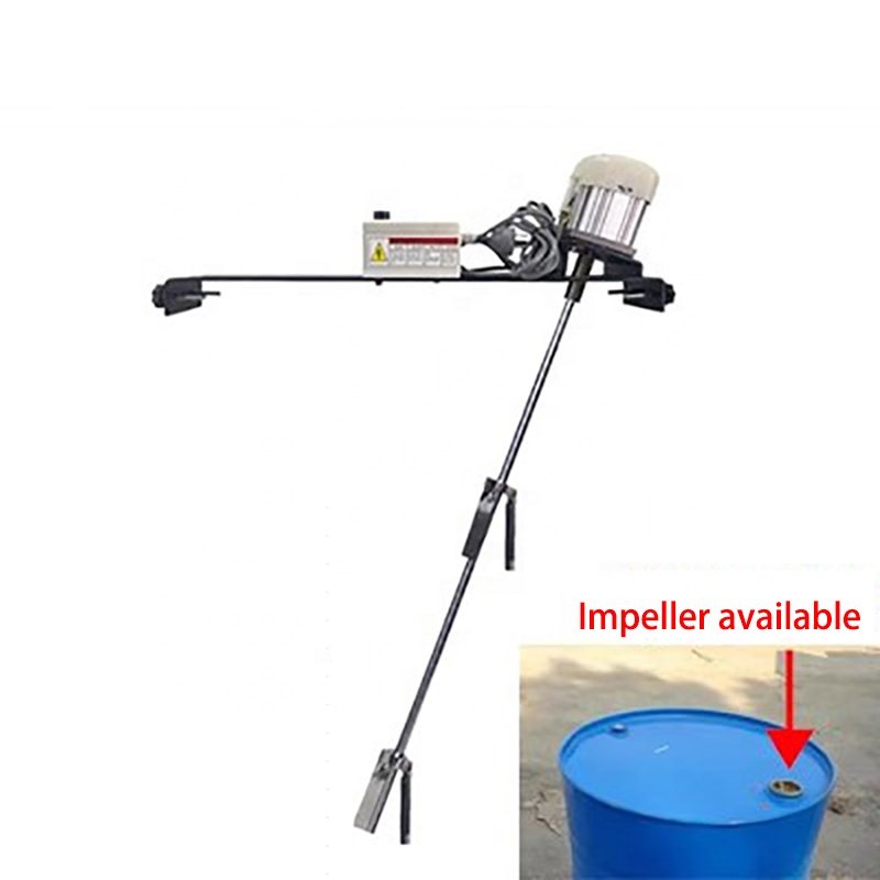 Electric Motor Ink Agitator Pneumatic Suspended 200L Drum Tank Agitator color mixing milk mixer