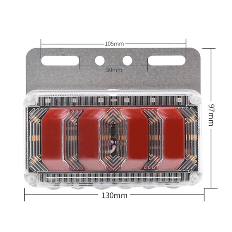 24VLED truck side light running water stroboscopic semi-trailer waist light turn signal safety signal warning light