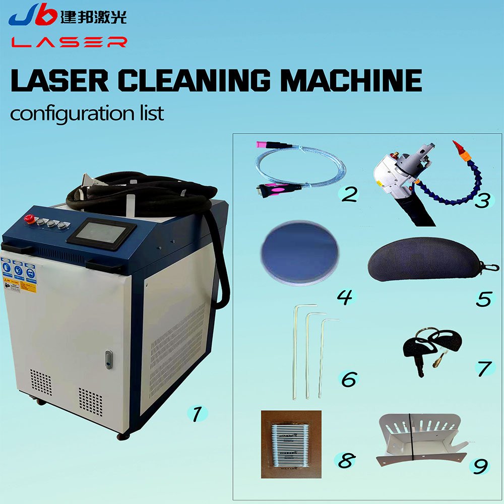 Laser rust remover Portable handheld laser cleaning machine Metal water-cooled laser cleaning machine