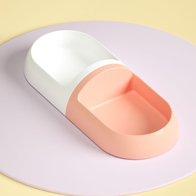 Pet Capsule Combination Water Bowl Cat Easy To Clean Bowl Pet Bowl Feeder Cat Puppies Food Basin