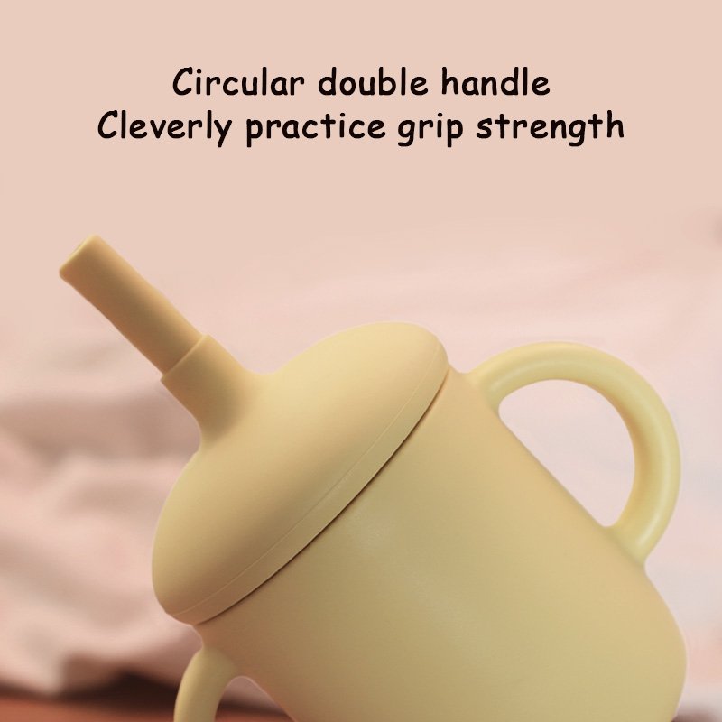 Newsun Baby Silicone Tableware Easy Sippin' Sippy Cup for Little Ones Toddler Water Bottles