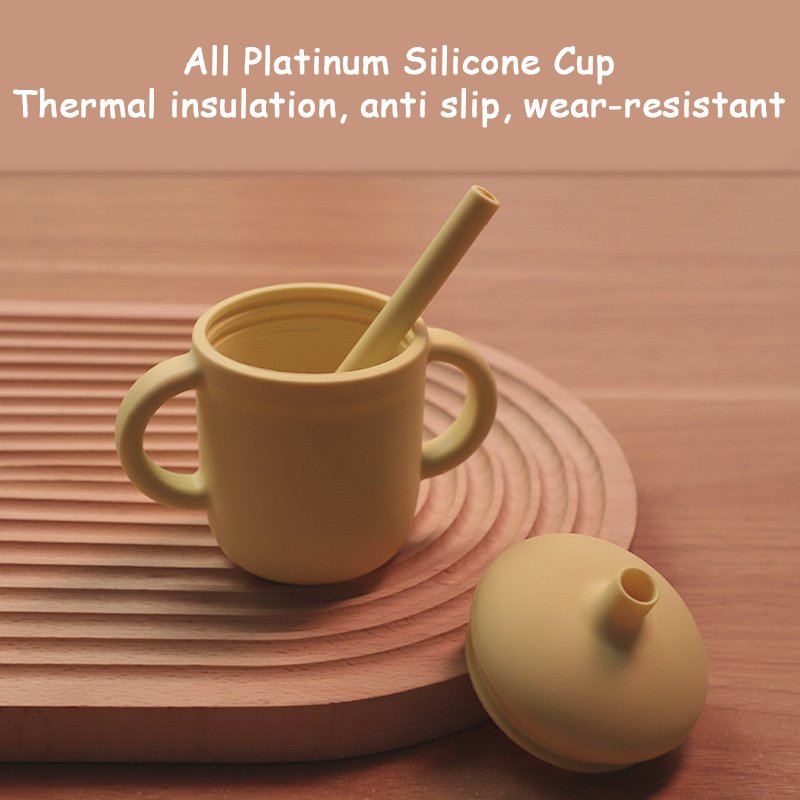 Newsun Baby Silicone Tableware Easy Sippin' Sippy Cup for Little Ones Toddler Water Bottles