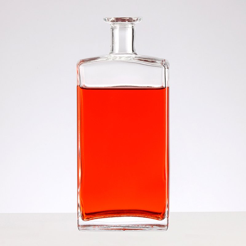 GY small glass bottle 100ml 200ml 375ml whisky vodka glass bottle with cork stopper